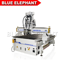 1325 Pnumatic CNC Router Three Heads CNC Milling Machine with Three Spindles